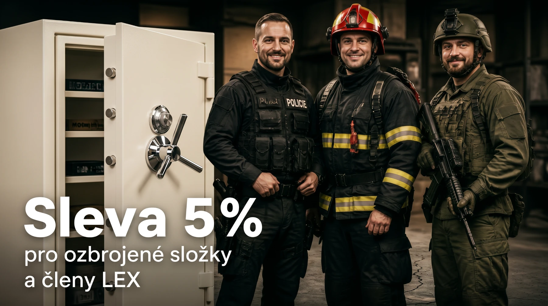 Sleva 5% pro ozbrojené složky a členy LEX