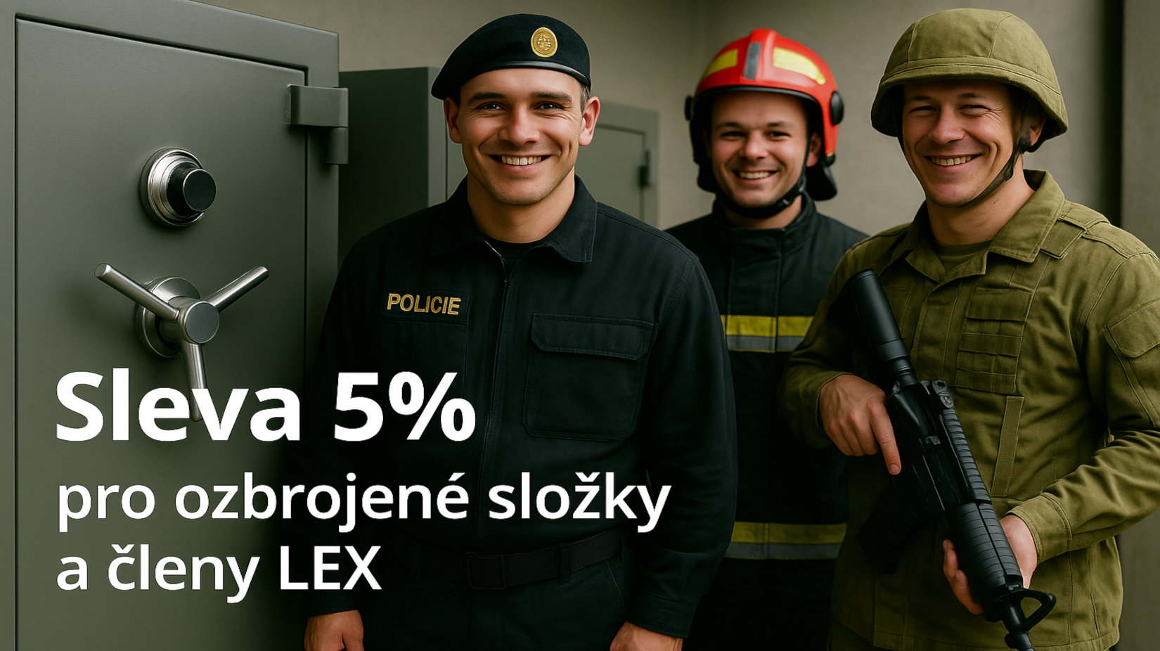 Sleva 5% pro ozbrojené složky a členy LEX