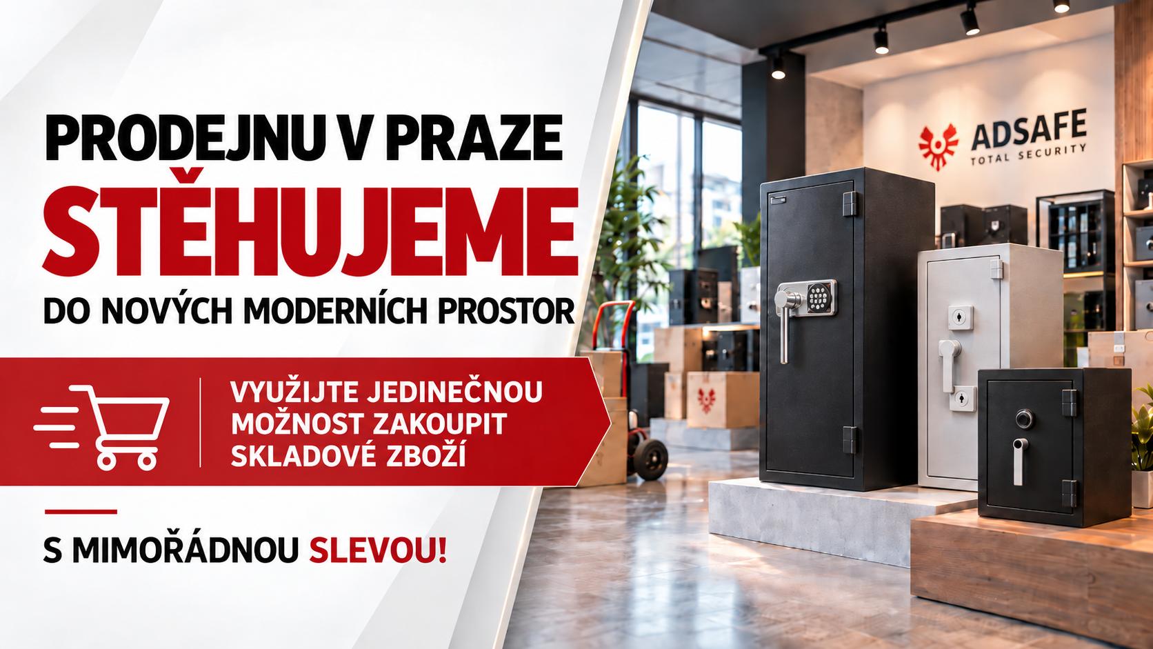ADSAFE: Stěhování prodejny Praha, výprodej skladu Praha