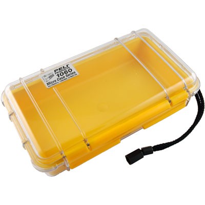 Micro case 1060 žlutý s průhledným víkem prázdný