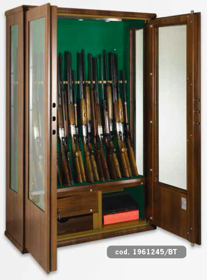 Luxusní skříň na devatenáct zbraní Dragone Vetrina, wood line