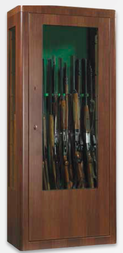 Luxusní prosklená skříň na třináct zbraní Allodola, wood line