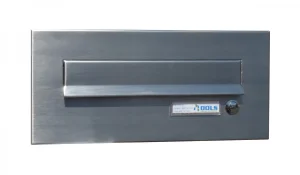 Čelní deska s 1x zvonkem a jmenovkou ČD-2 k poštovní schránce do sloupku - NEREZ