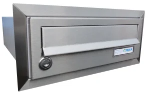 Poštovní schránka B-01 do sloupku + orámování L profilem - NEREZ