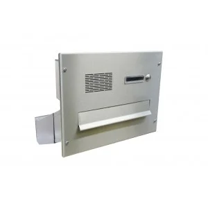 Poštovní schránka D-041 do sloupku + čelní deska se zvonkem a HM ABB - digitální systém NEREZ