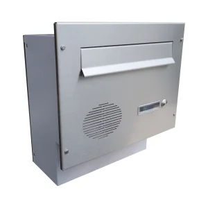 Poštovní schránka F-046 do sloupku + čelní deska se zvonkem a přípravou pro HM - NEREZ