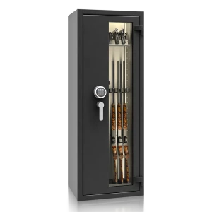 Prosklený trezor St. Gallen WF VITRINA 56410.02 EL, grafitově černý