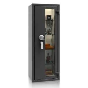 Prosklený trezor St. Gallen WF VITRINA KOMBI 56412.52 EL, grafitově černý