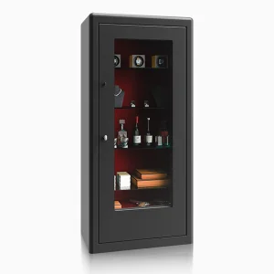 Luxusní prosklená skříň Cicogna Strong poličková, black/white