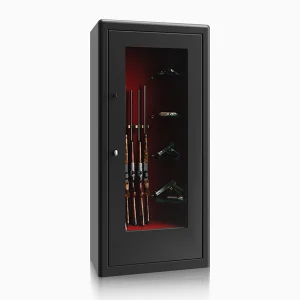 Luxusní prosklená skříň na sedm zbraní Cicogna kombi, black/white