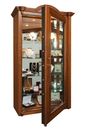 Luxusní prosklený trezor Jewellerey Vitrine