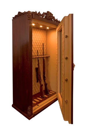 Luxusní prosklený trezor pro deset zbraní Panorama I. Lion Design