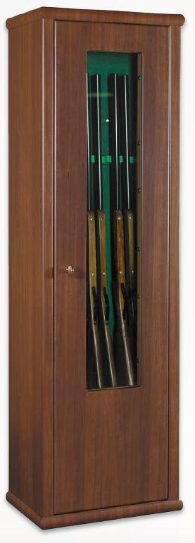 Luxusní prosklená skříň na sedm zbraní Scrigno, wood line