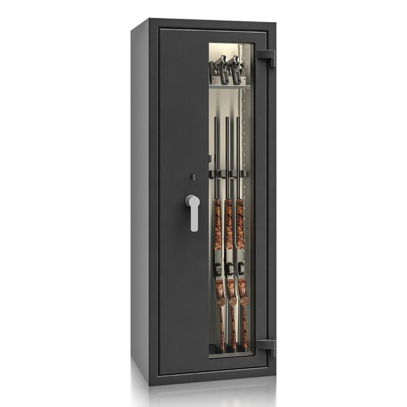 Prosklený trezor St. Gallen WF VITRINA 56410.01 KL, grafitově černý